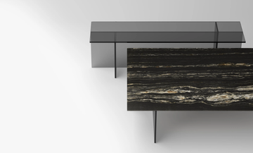 SESTANTE STONE - Coffee table with marble top and glass base by Tonelli Design - view 3